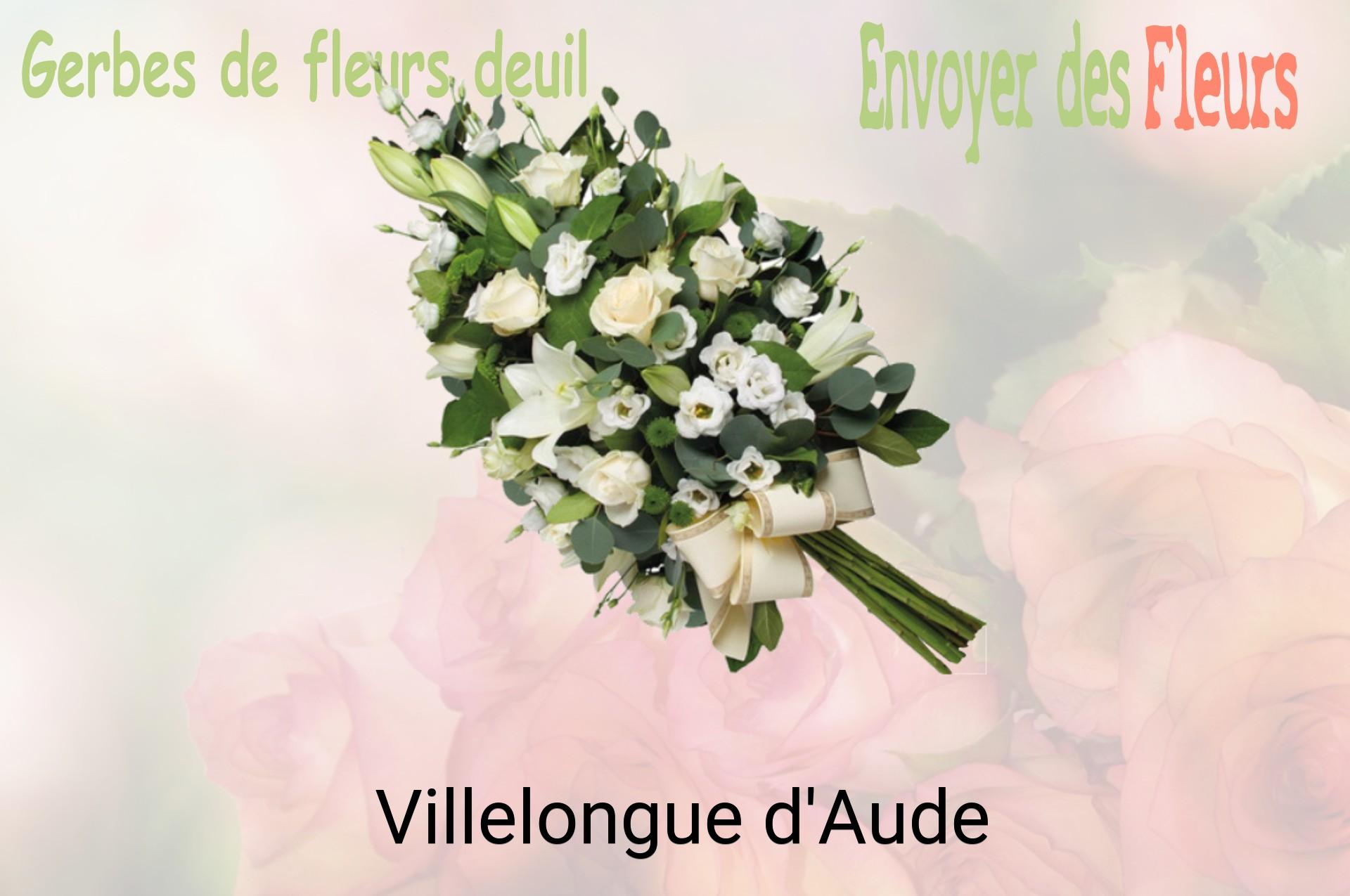 Gerbe de fleurs de deuil livrée à Villelongue-d'Aude